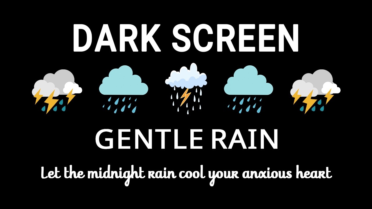 Rain and Thunder for Rest | BLACK SCREEN | BLACK SCREEN Ambience