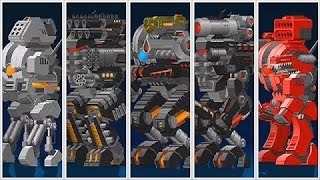 SuperMechs - PVP - 3.VS.3 - 5 Battles - Dinosaurs Robot Gameplay | SMG