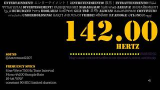 142 Hz 1 Hz Interval Sine Pure Tone Frequency 441000 Sample Stereo