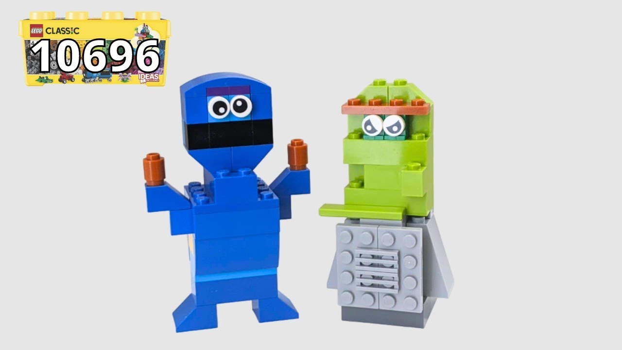 How to build Cookie Monster and Oscar with LEGO 10696 - YouTube