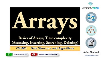 Data Structure and Algorithms: Arrays by Arfan Shahzad in Urdu