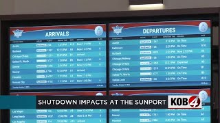 How is the government shutdown impacting the Albuquerque Sunport?