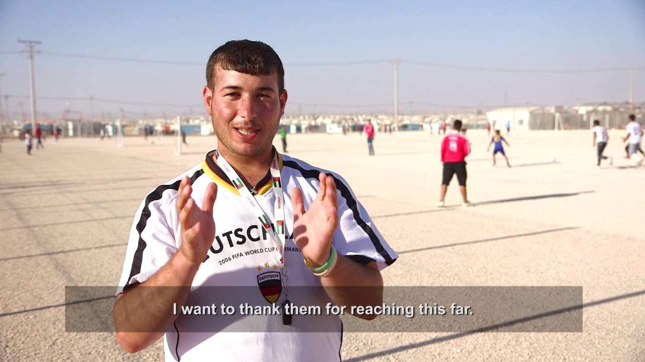 Football coach at Za'atari refugee camp sees inspiration in 