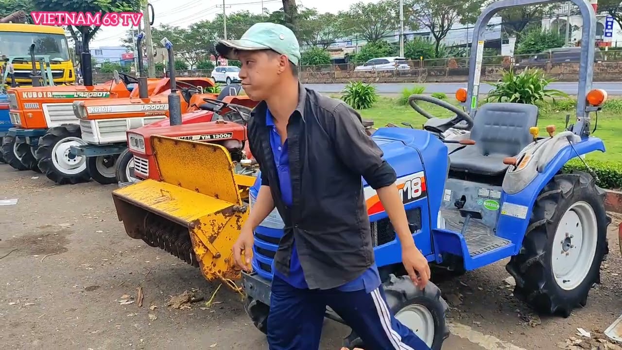 Máy cày nhật bãi iseki TM18 và TM17 đẹp long lanh, số điện thoại trong phần mô tả.