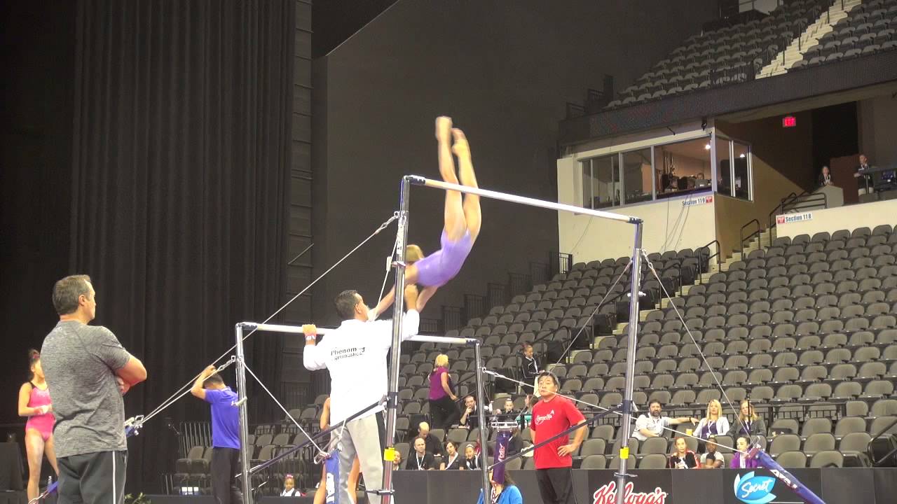 Marissa Oakley, Phenom Gymnastics | Bar routine training 2015 Secret Classic