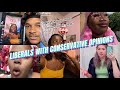 TikTok Compilation: "Liberals, what's your most conservative belief?" (HOT TAKE STITCHES)