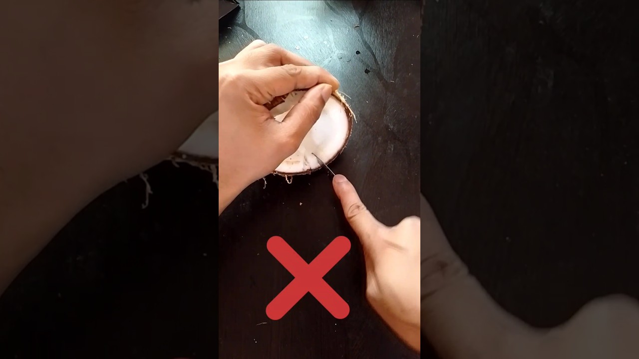 How to Remove Coconut Meat Easily! 🥥🔥