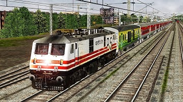 MSTS Indian Railways 130Kmph PUSH - PULL RUN 09003 MUMBAI - NEW DELHI SPECIAL RAJDHANI EXPRESS