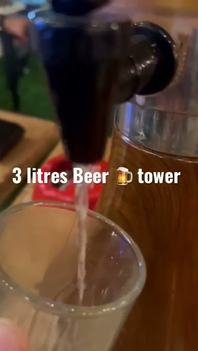 3 Litres Beer 🍺 Tower || #shorts #youtubeshorts #shortvideo #beer #ashortaday
