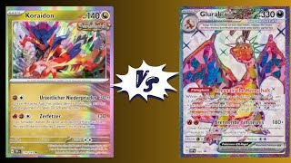 VergangenheitSingleprizeDeck Koraidon & Donnersichel vs. Glurak EX Pokemon Live Let's play