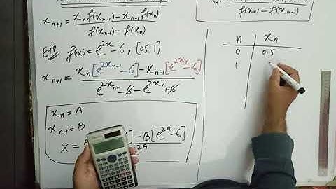 3-Secant Method Example with calculator