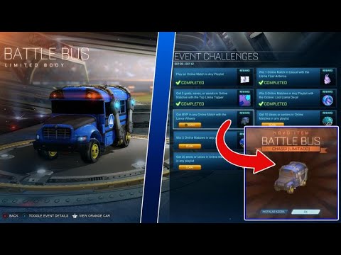 How To Get The New Battle Bus On Rocket League Llama Rama Event Youtube