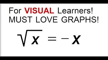 Visual Learners: See How Graphs Reveal Extraneous Solutions (Multiple Stages): √x = -x