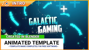 Free Cartoon Blender Intro Template #26 - "GalacticGaming" + Tutorial