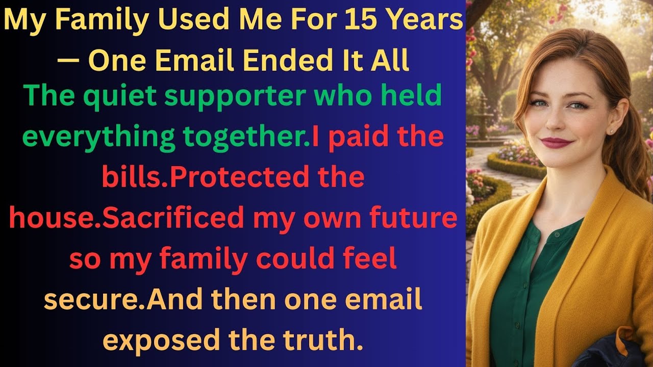 My Family Used Me For 15 Years — One Email Ended It All