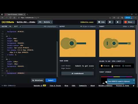 CSS Battle Target #78 | Ukulele | All cssbattle.dev solutions