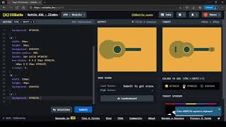 CSS Battle Target #78 | Ukulele | All cssbattle.dev solutions
