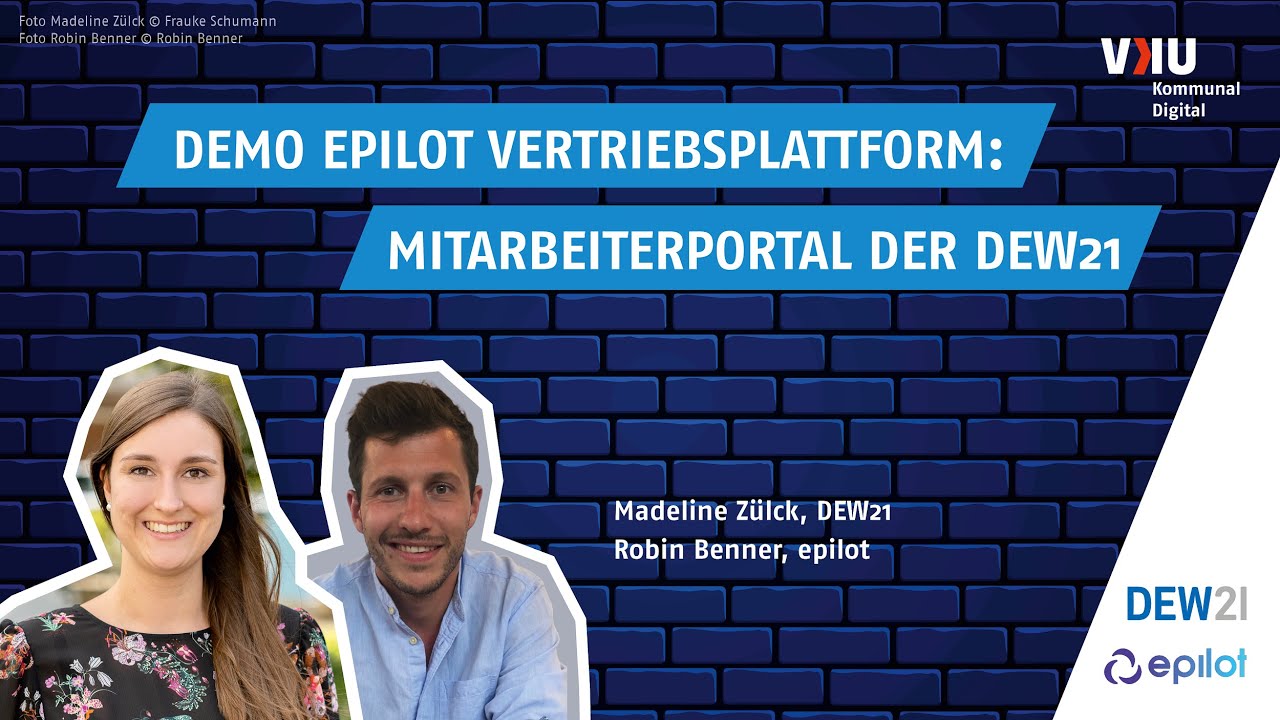 Demo epilot Vertriebsplattform: Mitarbeiterportal der DEW21