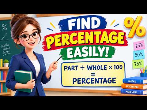 Easy Way to Find Percentage 🔢 | Simple Percentage Trick for Students #Maths #MathTricks #LearnMath