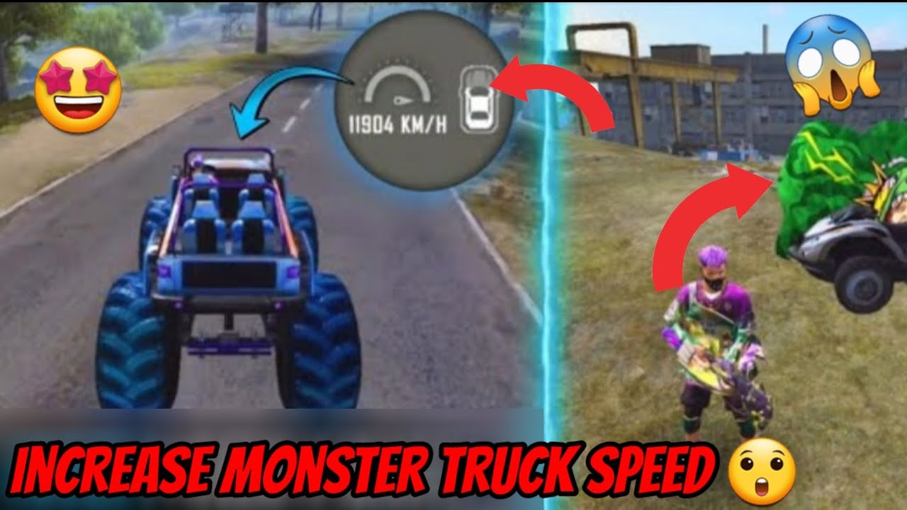 Increase Monster Truck Speed Trick😮||Garena Free Fire 