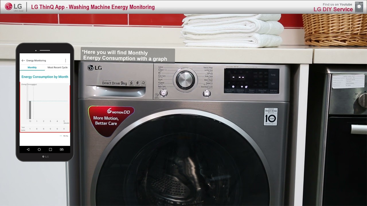 [LG ThinQ] Washing Machine Energy Monitoring YouTube