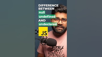 ✅ null, undefined and undeclared in JavaScript 🔥