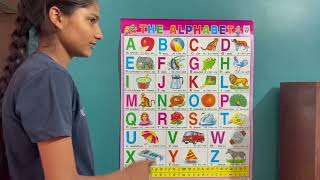 A For Apple, B For Ball, C For Cat Abcd Alphabets English Varnamala अ से अनार क से कबूतर