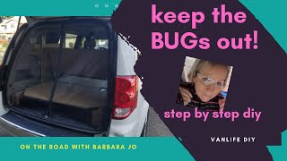 Bug screen Minivan | Vanlife | step by step easy install | #vanlife #solofemale #bugscreen