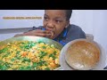 MUKBANG AFRICAN NIGERIA FOOD |OAT FUFU AND OKRA SOUP