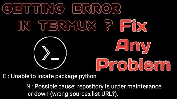 Fix Any Termux Problem | N: Possible cause: repository is under maintenance or down | Root Of Cyber
