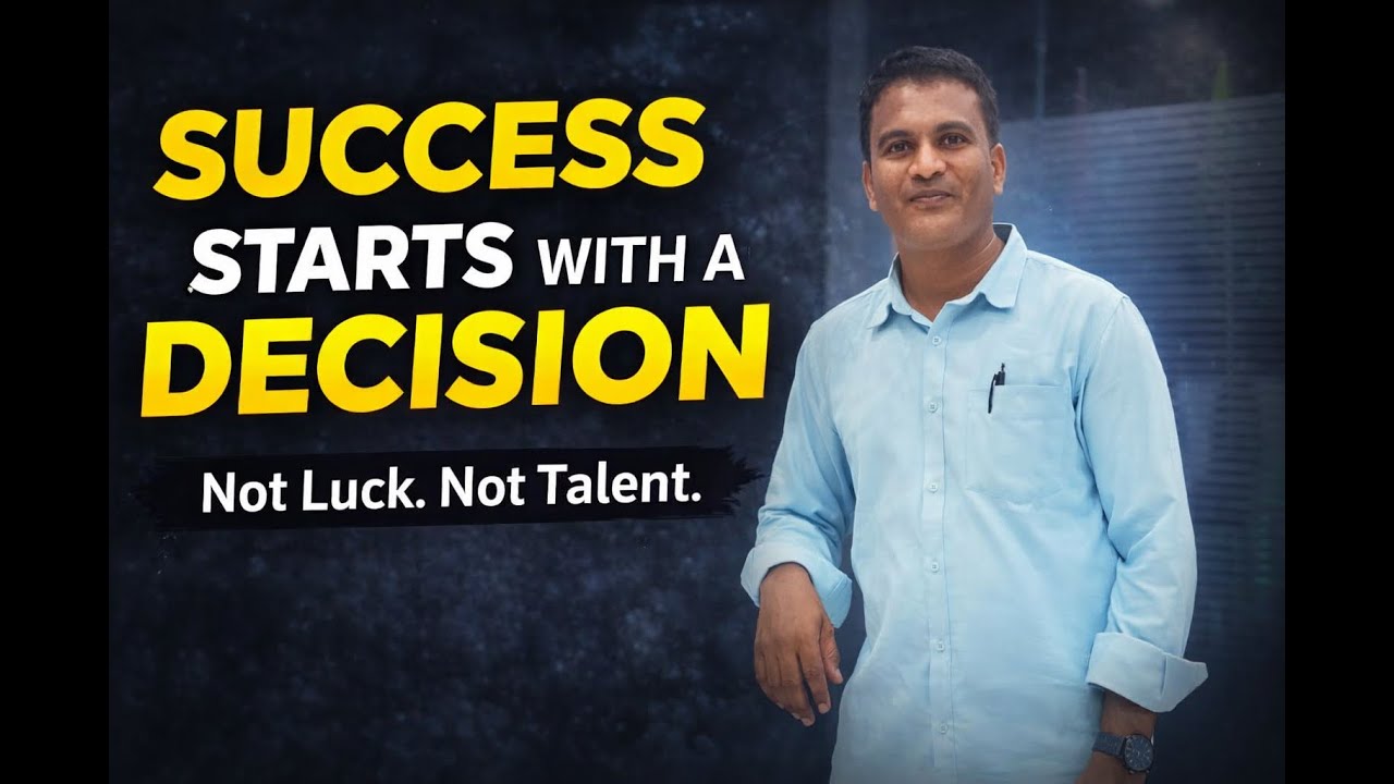 Success starts with one decision — not luck, not excuses I Pursuit of More (PoM).