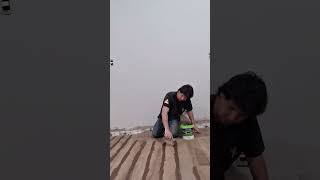 rejuntando assoalho