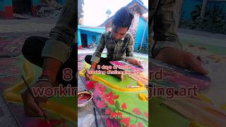 3D wall Muller panting 😲😲8 days of hard working challenging art 😲#shorts #shortvideo #art 👍👍