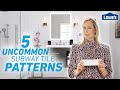5 Uncommon Subway Tile Patterns /// Lowe's Design Basics