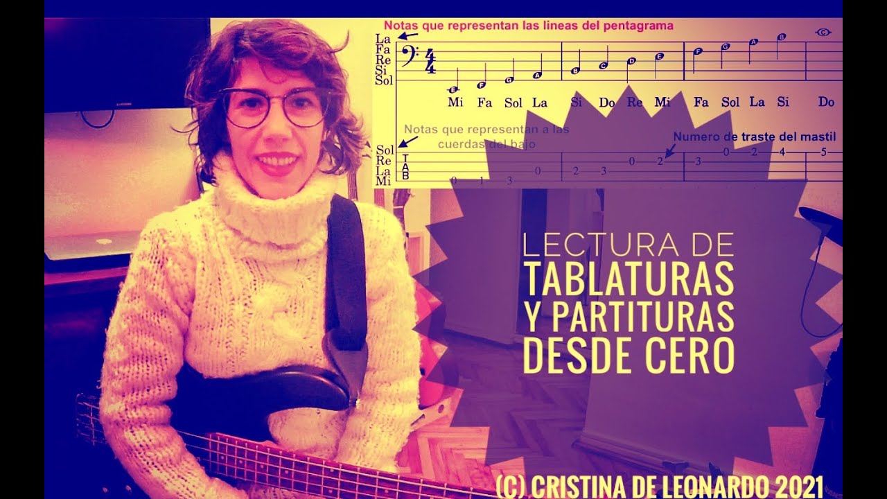 Leer tablaturas y partituras para bajo desde cero #Curso de bajo para  principiantes (5) - YouTube