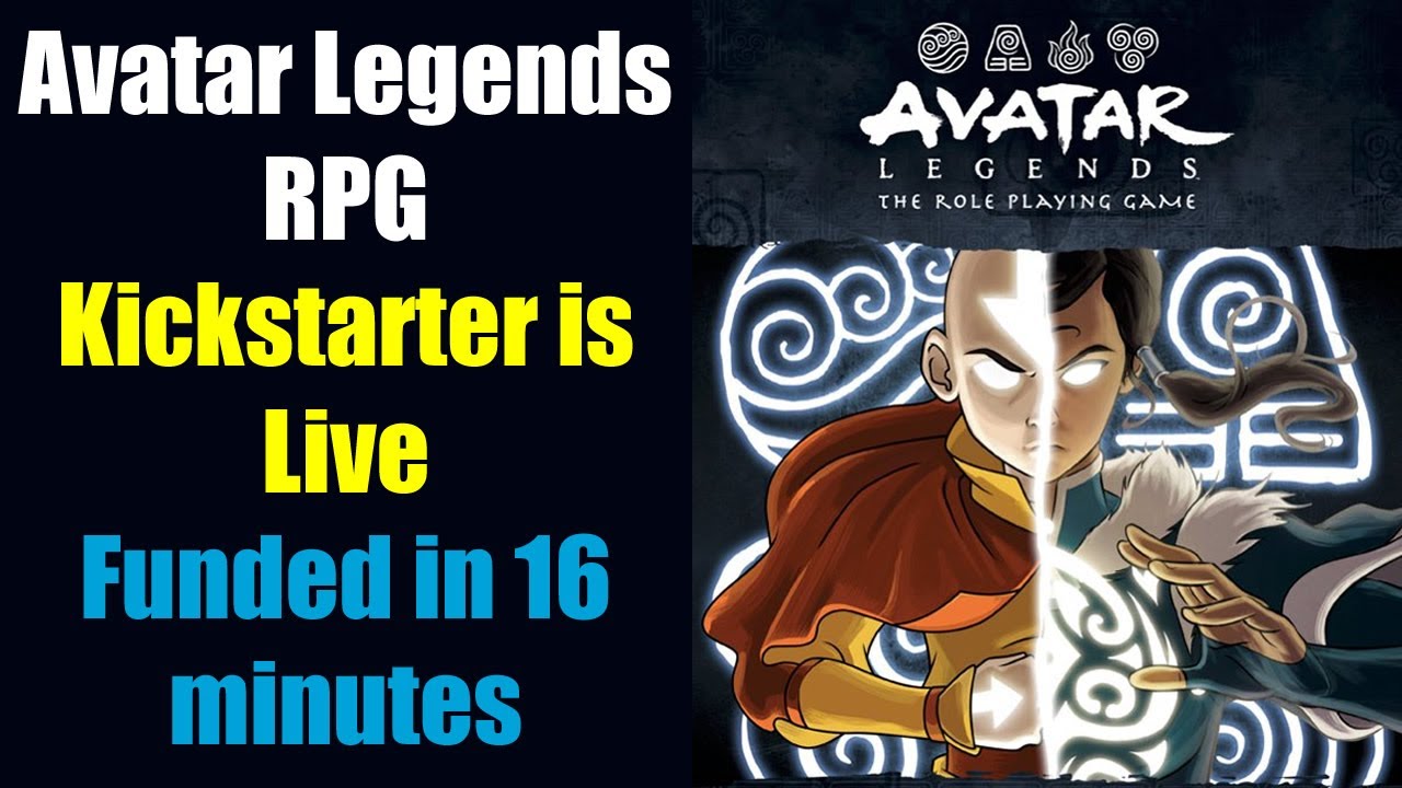 Avatar Legends: RPG - Kickstarter is live - Funded in 16 minutes! - YouTube