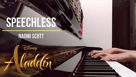 Speechless | Aladdin Soundtrack - Naomi Scott (piano lyrics) + SHEET MUSIC