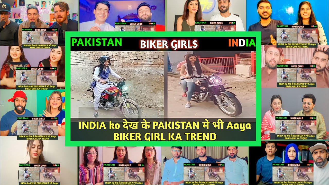 INDIA VS PAKISTAN BIKER GIRLS💥_COMPARISION | MIX MASHUP REACTION | @MASHUPKING