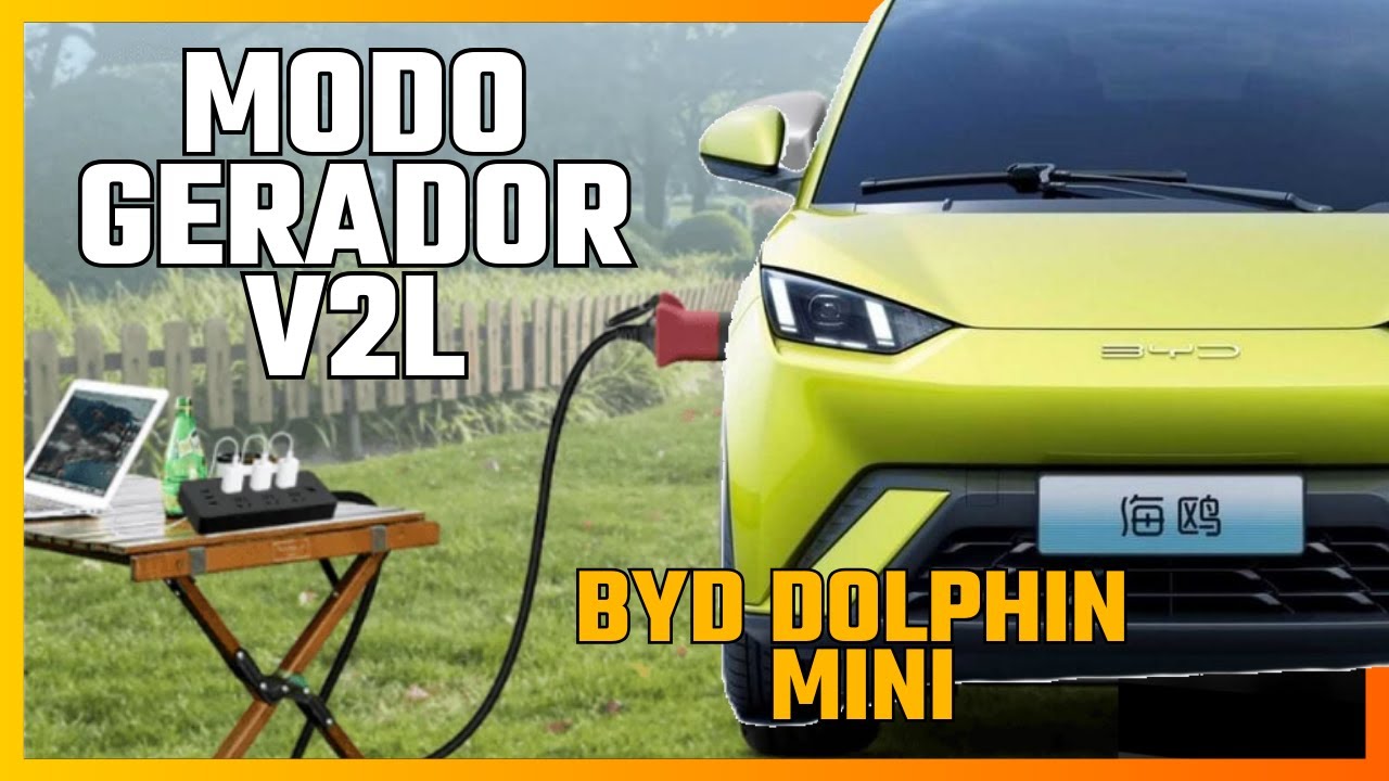 BYD Dolphin Mini no modo V2L - use seu carro como um gerador - alimente até sua casa