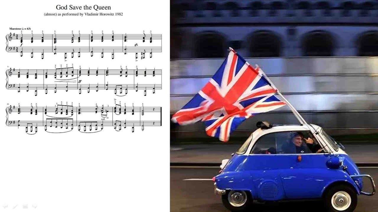 God Save the Queen - English National Anthem - piano solo music sheet