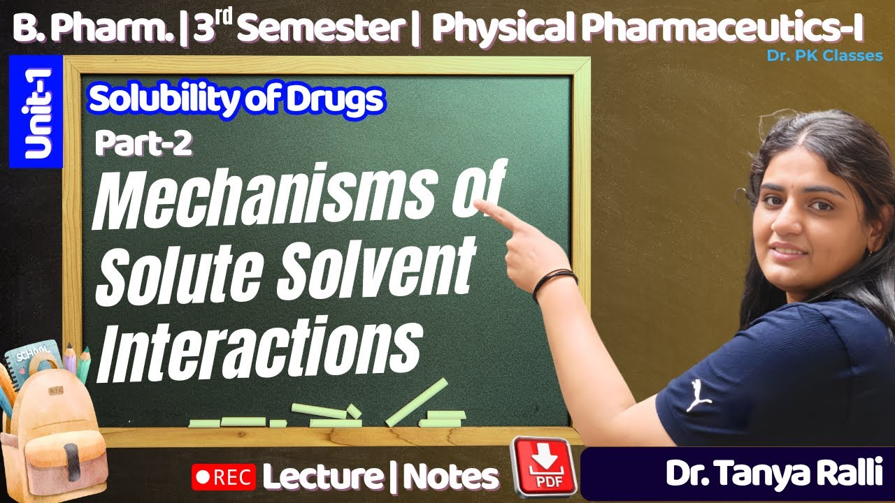 Part 2: Mechanism of Solute Solvent Interaction | Physical ...