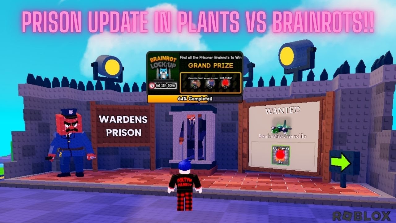Pvb Update Prison update in plants vs brainrots!! - YouTube