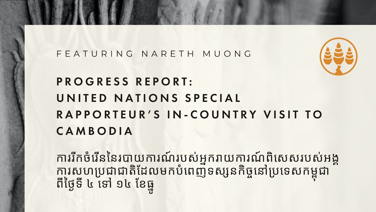 Country Rapporteur Progress Report: Special Rapporteur In Country Visit Update - YouTube