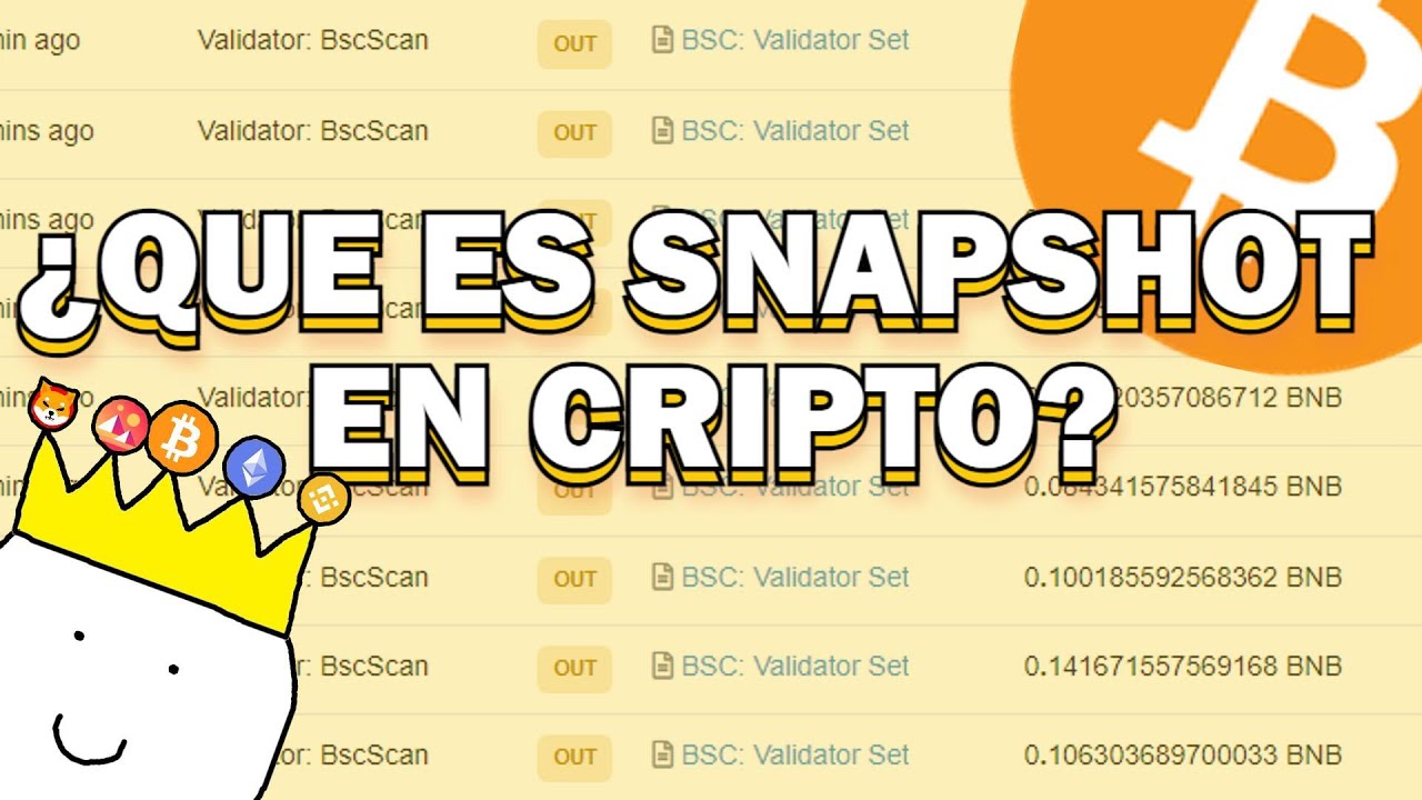 ¿Que es una snapshot en criptomonedas? 2022 YouTube