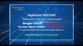 40,000 MB/s of Transfer Speed! Single and Dual SSD7505 Performance Video