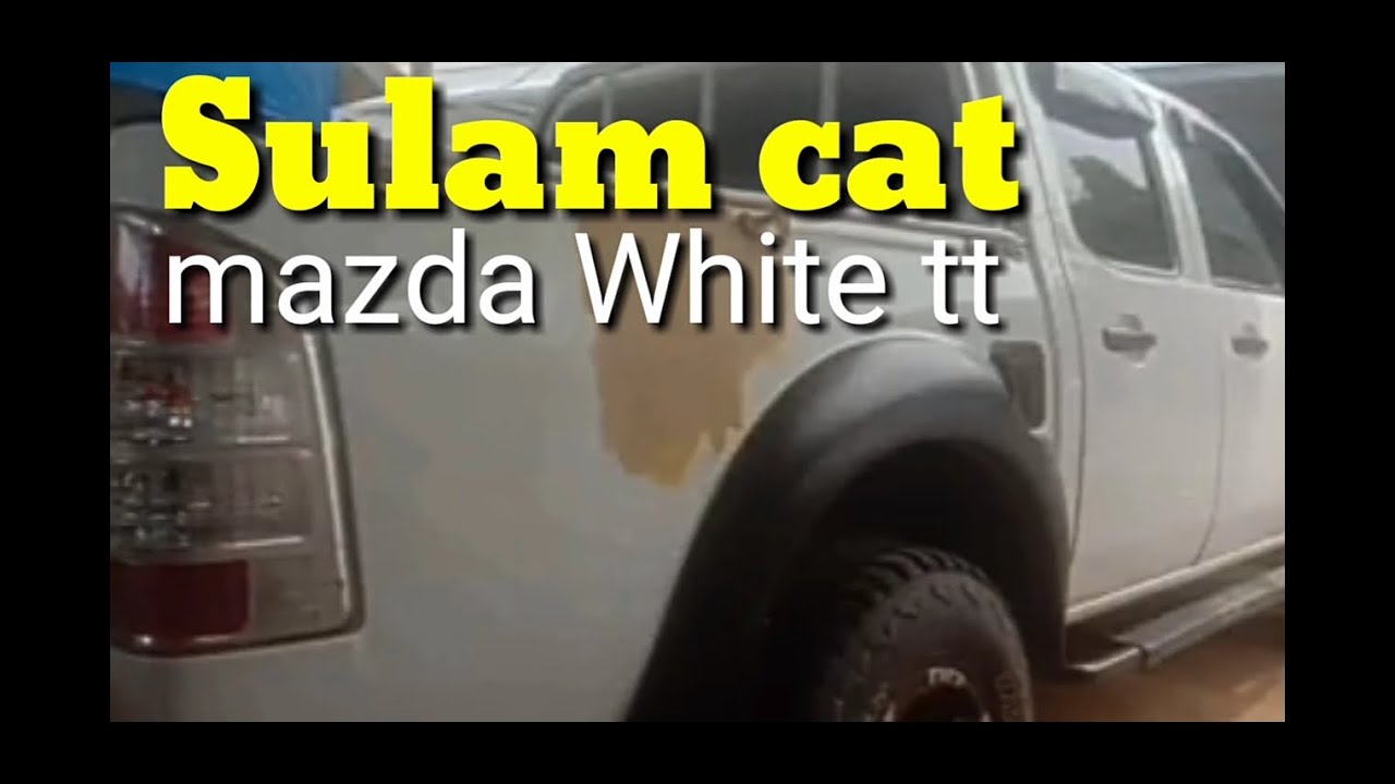 Menyulam ngesol cat  mazda Ranger warna  putih  YouTube