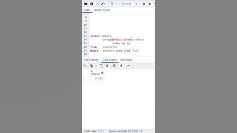 #8 PostgreSQL - ARRAY, sort the elements, how to use UNNEST, #Shorts