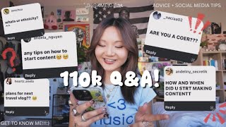 MY 110k Q&amp;A 🫂⋆˙⟡ ( get to know me!!!)
