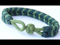 How to Make a " CLEAN " 2 Color Fishtail Knot and Loop Paracord Survival Bracelet  - CBYS