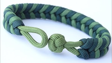 How to Make a " CLEAN " 2 Color Fishtail Knot and Loop Paracord Survival Bracelet  - CBYS